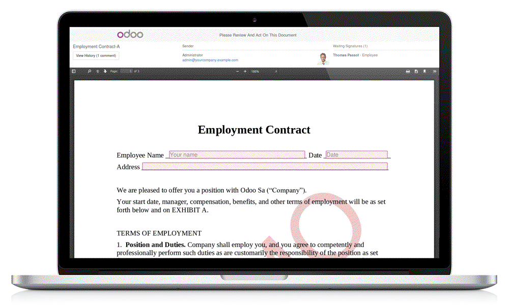 Odoo - Sample 2 for three columns